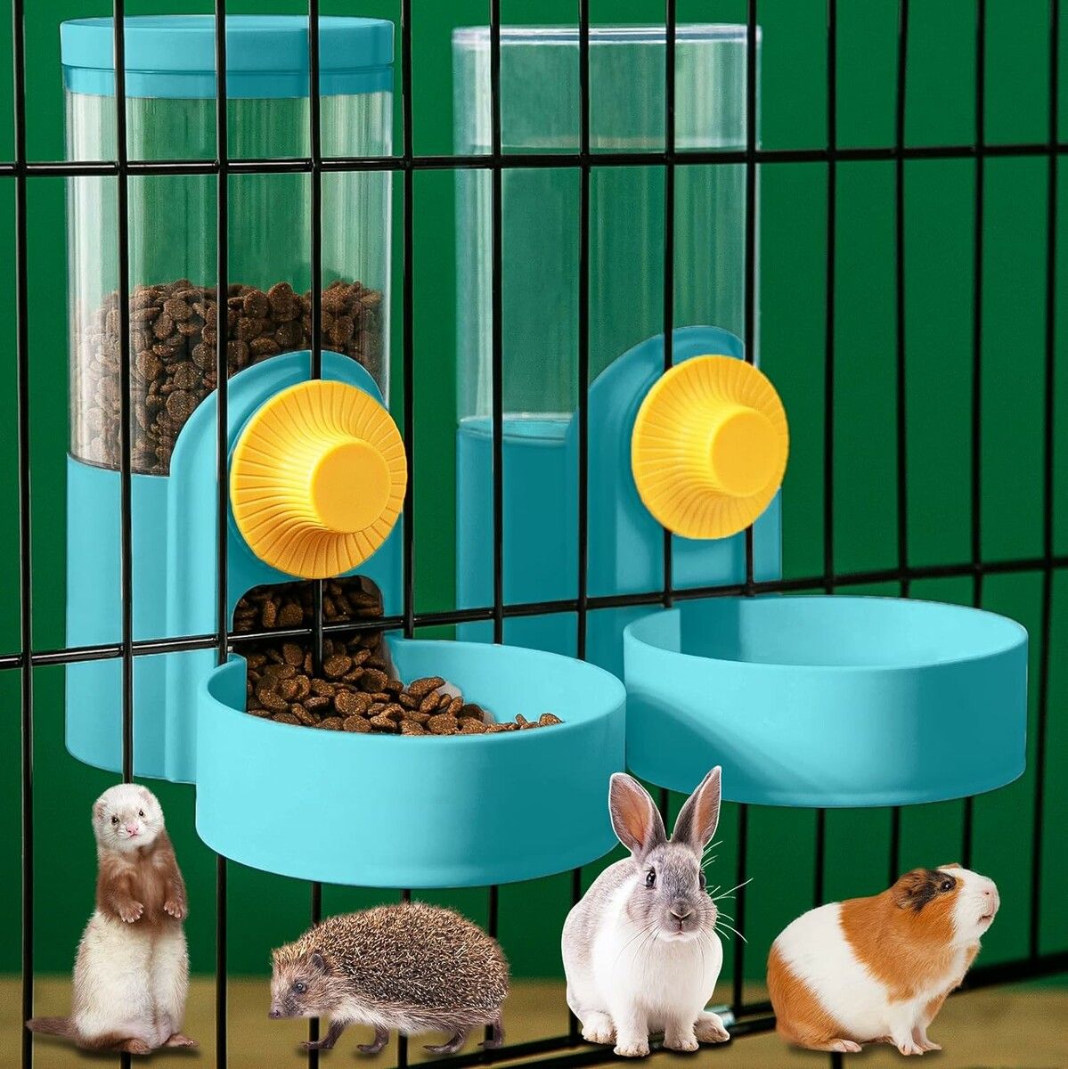 View of Automatic Pet Food Water Dispenser, Automatic Gravity Pet Feeder and ...