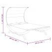Outdoor Lounge Bed with Canopy 165x203x126cm Solid Bent Wood Anthracite