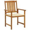 Garden Chairs with Cushions 4 pcs Solid Acacia Wood