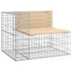 Garden Bench Gabion Design 92x71x65.5 cm Solid Wood Pine