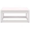 4 Piece Garden Lounge Set White Solid Pinewood
