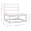 4 Piece Garden Lounge Set White Solid Pinewood
