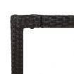 3 Piece Garden Dining Set with Cushions Black Poly Rattan