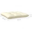 4 Piece Garden Lounge Set with Cream Cushions Pinewood