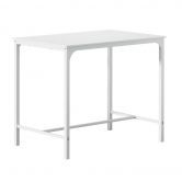 Artiss Bar Table Dining Desk High Kitchen Shelf Metal Legs Cafe Pub White