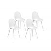 Gardeon 4PC Outdoor Dining Chairs PP Lounge Chair Patio Garden Furniture White