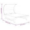 Outdoor Lounge Bed with Canopy 165x203x126 cm Solid Bent Wood Cream
