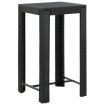 3 Piece Garden Bar Set with Cushions Poly Rattan Black