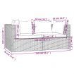 2-Seater Sofa with Cushions Grey Poly Rattan