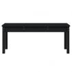 Garden Bench Black 109x44x45 cm Solid Wood Pine