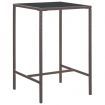 3 Piece Garden Bar Set with Cushions Poly Rattan Brown