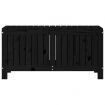 Garden Storage Box Black 108x42.5x54 cm Solid Wood Pine