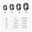 Smart Ring Fitness Tracker Ring, Multi-Modes Fitness Tracker Rate Pedometer Sleep Monitoring Waterproof Bluetooth Connectivity(Black-US 11#)