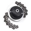 Universal Weed Eater Head, Chain Trimmer Head 65Mn, Garden Lawn Mower, Mower Tool Accessories for Outside Garden Lawn Glass (Black)