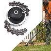 Universal Weed Eater Head, Chain Trimmer Head 65Mn, Garden Lawn Mower, Mower Tool Accessories for Outside Garden Lawn Glass (Black)