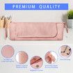 Large Capacity Heating Mat for Hot Hair Iron Tools, 2 in 1 Travel Bag, Heat Resistant Mat for Hair Straighteners, Curlers, Dryers,Pink,1 Pack