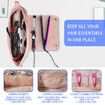 Large Capacity Heating Mat for Hot Hair Iron Tools, 2 in 1 Travel Bag, Heat Resistant Mat for Hair Straighteners, Curlers, Dryers,Pink,1 Pack