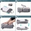 4 pcs Pack Travel Luggage Compression Bags - Lightweight, Dustproof, and Versatile Storage Organizers Color Red