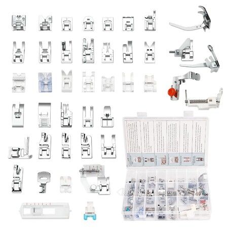 Presser Foot Set 42Pcs,Sewing Machine Presser Feet Kit Accessories with Manual Fit For All Sewing Machines