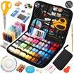 Sewing Kit with Case,Sewing Supplies for Home Travel and Emergency,Kids Machine,Contains Spools of Thread,Mending and Sewing Needles,Scissors,Thimble,Tape Measure