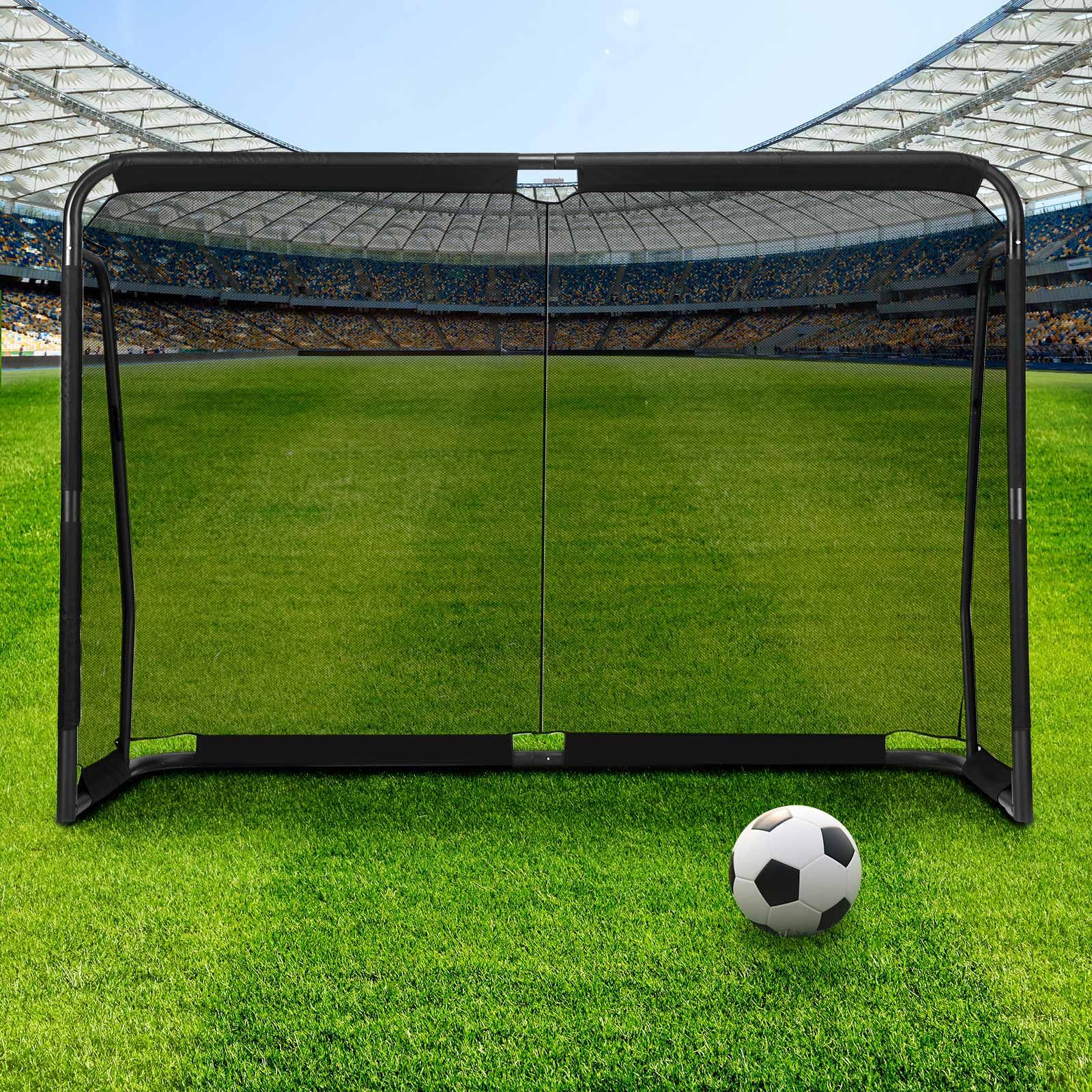 Soccer Football Net Set Metal Frame Goal Aluminium Backyard Game Training Practice Kids Adults Sports Equipment 2.2x1.7m