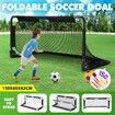 Soccer Football Net Set Metal Frame Goal Portable Aluminium Backyard Game Training Practice Kids Adults 150x65cm