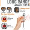 Personal Safety Siren Alarm Keychain for Women, USB Rechargeable Self Defense Sound Alert Device Key Chain (White)