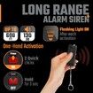 Personal Safety Siren Alarm Keychain for Women, USB Rechargeable Self Defense Sound Alert Device Key Chain (Black)