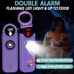 Rechargeable Personal Safety Alarm for Women, 135 dB Loud Self Defense Keychain Siren with LED Strobe Light for Women Kids Elderly (Violet)