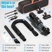 Handheld Vacuum Cordless 6500PA Car Vacuum Portable Vacuum Cleaner with LED Light with Multiple Accessories, Storage Bag for Home Car Office(Black)