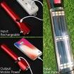 Car Safety Hammer Flashlight LED High Lumens Rechargeable Solar Powered Escape Kit, Window Glass Breaker and Seatbelt Cutter(Red)