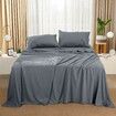 Bedding Sheets Set 4 Piece Bedding Brushed Microfiber  Shrinkage and Fade Resistant  Easy Care (Full Size Grey)