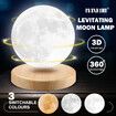 Levitating Moon Light LED Table Night Lamp Bedside Floating 360 Degree Spinning Magnetic 3D Printing Home Decor 3 Colours