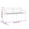 Batavia Bench with Grey Cushion 150 cm Solid Wood Teak