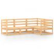 4 Piece Garden Lounge Set Solid Pinewood