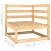 4 Piece Garden Lounge Set Solid Pinewood
