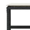 Garden Stools with Cushions 4 pcs Black 41x41x36 cm Poly Rattan
