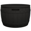 3-in-1 Garden Storage Box Black Polypropylene