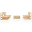 6 Piece Garden Lounge Set Solid Pinewood