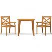3 Piece Garden Dining Set Solid Wood Acacia