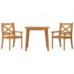 3 Piece Garden Dining Set Solid Wood Acacia