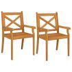 3 Piece Garden Dining Set Solid Wood Acacia