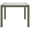 3 Piece Outdoor Dining Set with Cushions Poly Rattan Grey