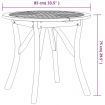 Garden Table Ø 85 cm Solid Wood Acacia