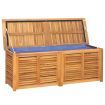 Garden Storage Box with Bag 150x50x53 cm Solid Wood Teak