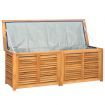 Garden Storage Box with Bag 150x50x53 cm Solid Wood Teak