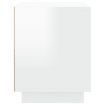 Bedside Cabinet High Gloss White 44x35x45 cm Engineered Wood