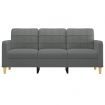 3-Seater Sofa Dark Grey 180 cm Fabric