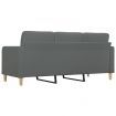 3-Seater Sofa Dark Grey 180 cm Fabric