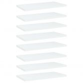 Bookshelf Boards 8 pcs White 40x20x1.5 cm Engineered Wood